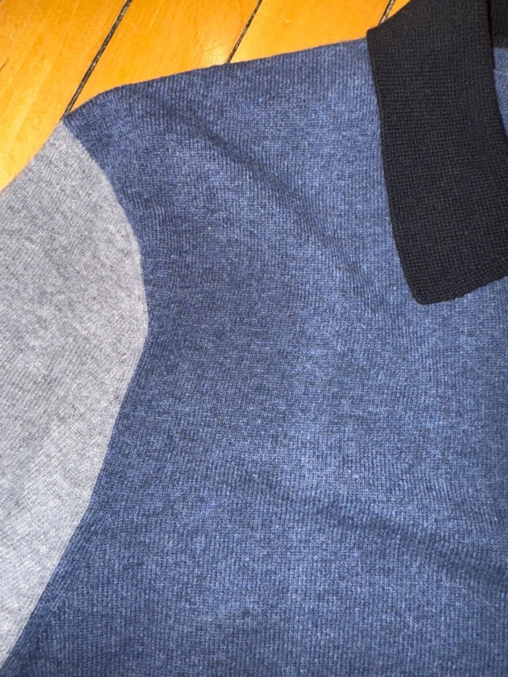 MR P. PORTER Colour-block merino wool polo sweater size medium men’s - Picture 4 of 7